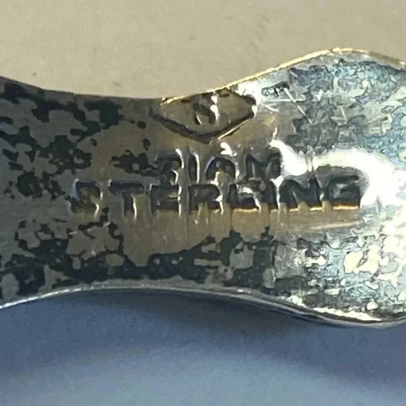 SIAM STERLING SILVER HINGED BANGLE BRACELET. VINTAGE - Picture 7 of 11